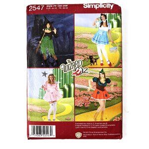 Simplicity Pattern # 2547 Witch – Dorothy – Sexy Short Dress Pattern UnCut